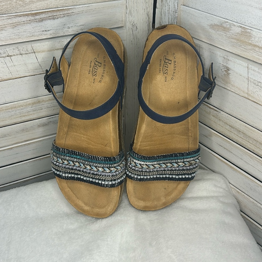 Bass Platform Sandals Casual With Bling